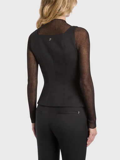 Wool blend top with buckles - 3