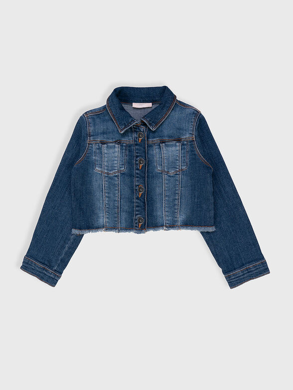 Cropped denim jacket - 1