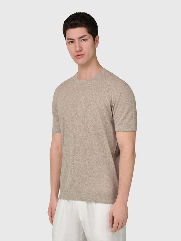 Cotton and linen T-shirt  - 1