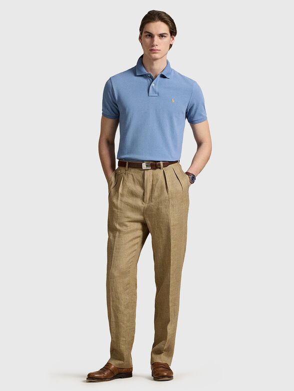 Cotton polo shirt with buttons and short sleeves - 2