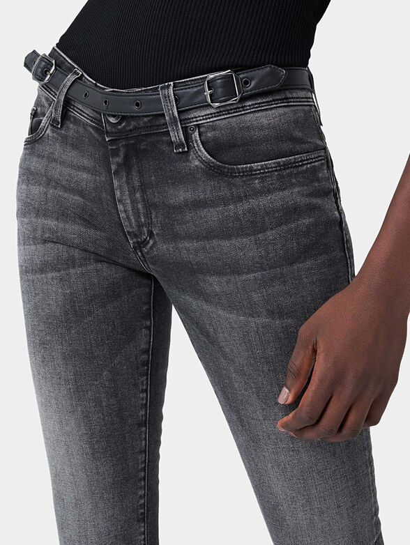 Wonder Skinny jeans with leather belt - 4