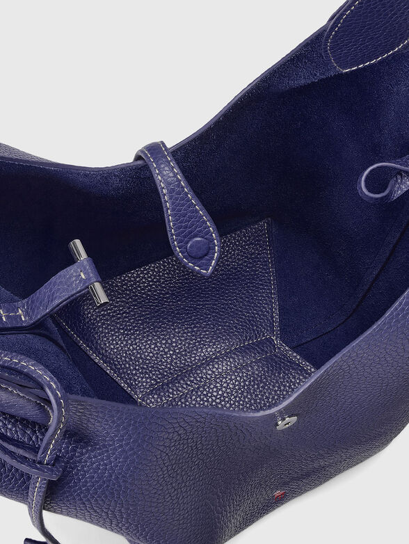 Leather tote bag with logo - 6