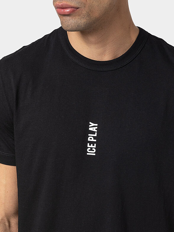 Cotton T-shirt with contrasting logo - 3