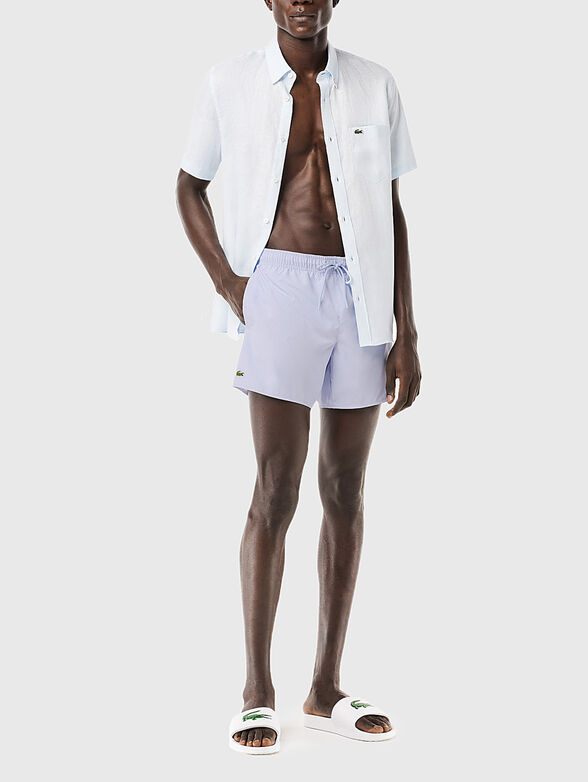 Yellow shorts with logo detail - 4