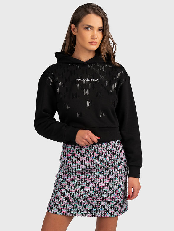 Sweatshirt with monogram logo print - 1