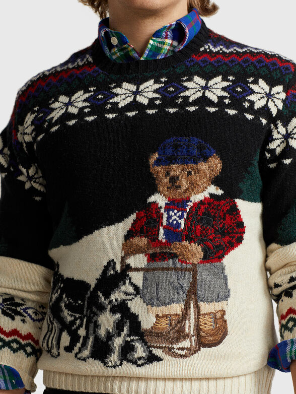 Sweater in wool blend with Polo Bear motif - 4