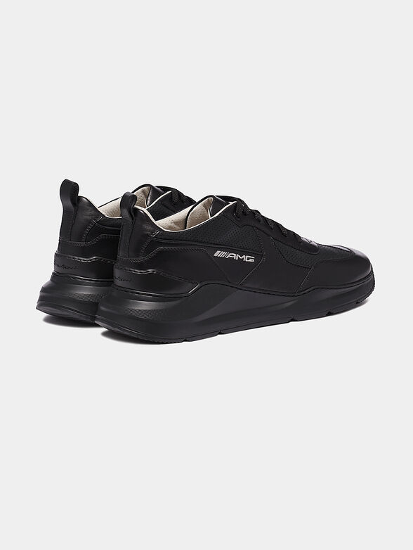 Black leather sneakers - 2