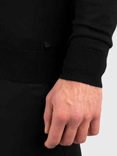Wool cardigan with zip  - 4