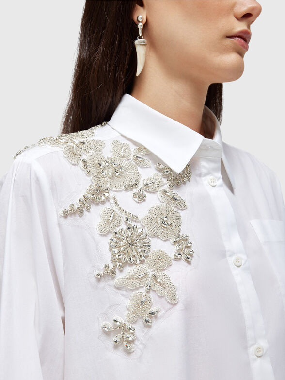 Poplin dress with embroidery - 3