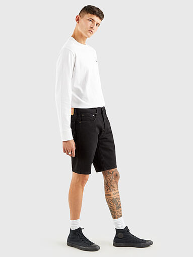 405™ black denim shorts - 3