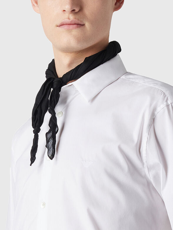 Black shirt with logo embroidery - 4