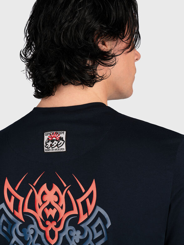 TS150 dark blue t-shirt with print - 3