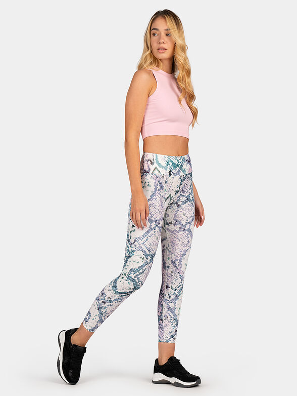 EDIE pink sports top with delicate logo detail - 2