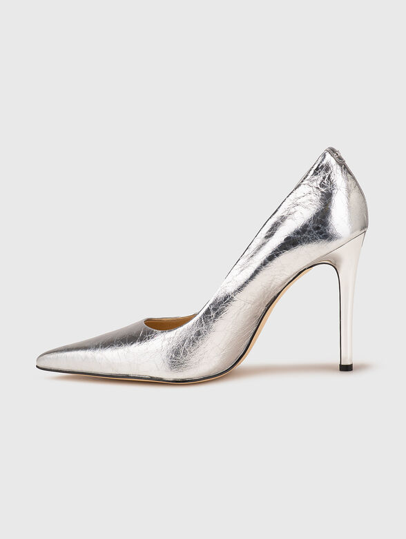 ELYSE crackled metallic leather pump - 4