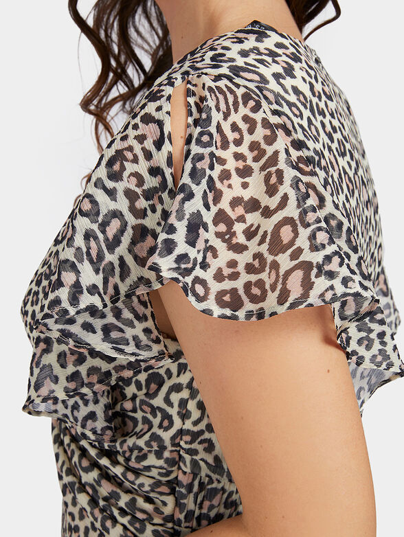 LANA Dress with leopard print - 4