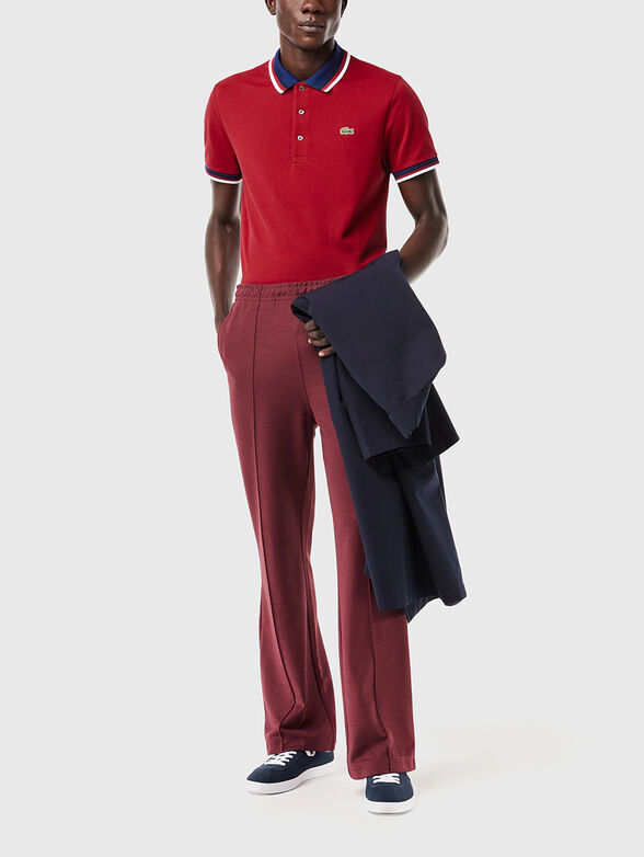 Black polo shirt with contrast collar - 2