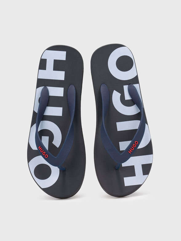 Beach slippers with logo print - 6