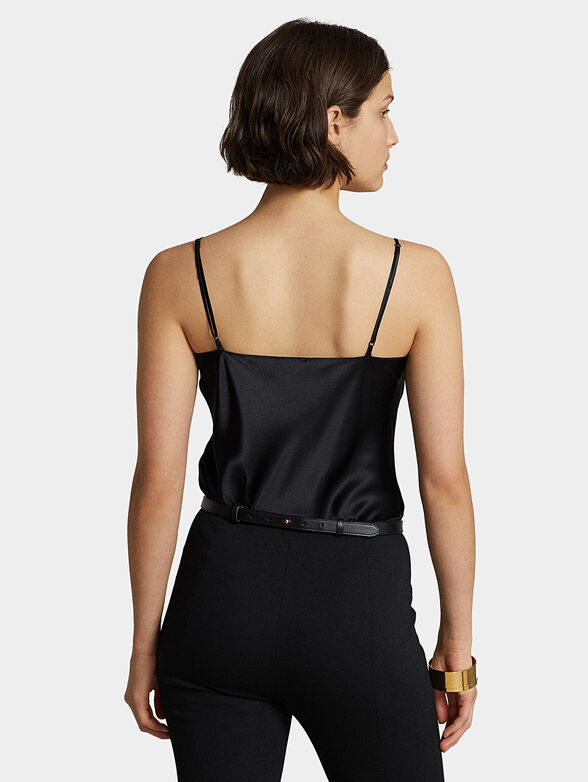 Black silk top - 3