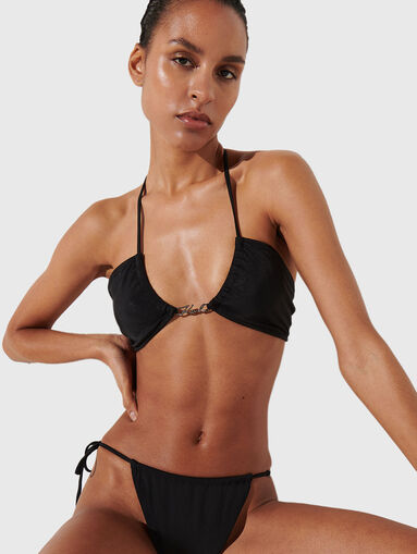 Bikini top with logo detail - 4