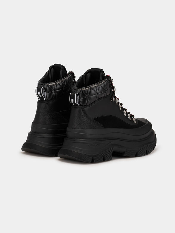 LUNA black ankle boots with ties - 3