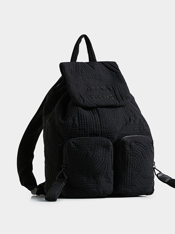 Black textile backpack - 4
