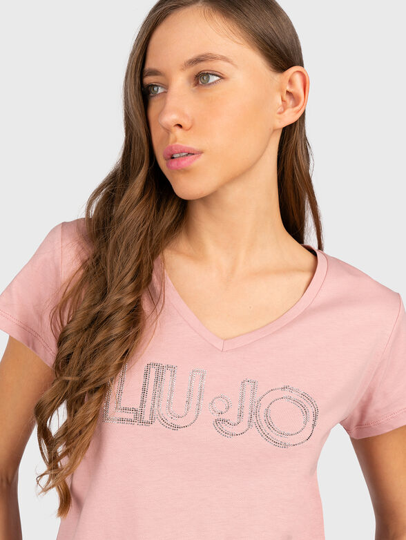 Black T-shirt with logo accent - 4