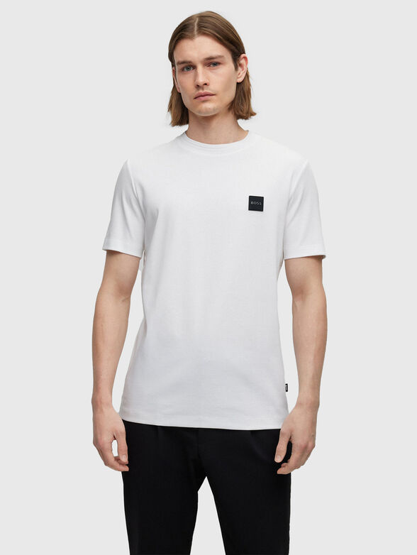 Black t-shirt with logo detail - 1