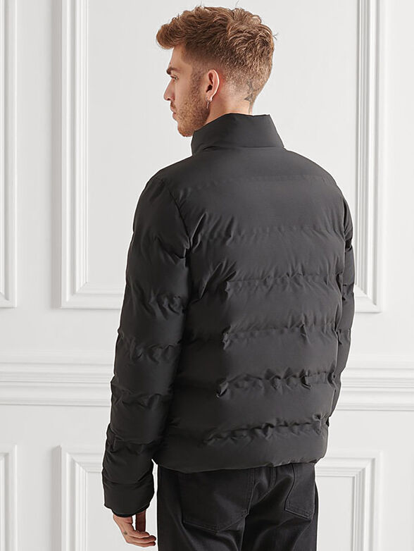 Padded jacket with delicate logo patch - 3