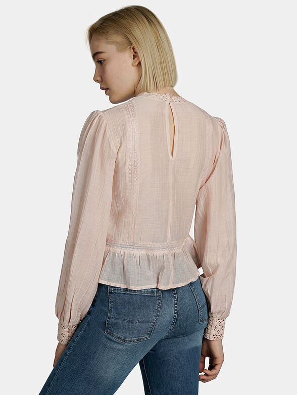 BLANCHE Open knit detail blouse - 6