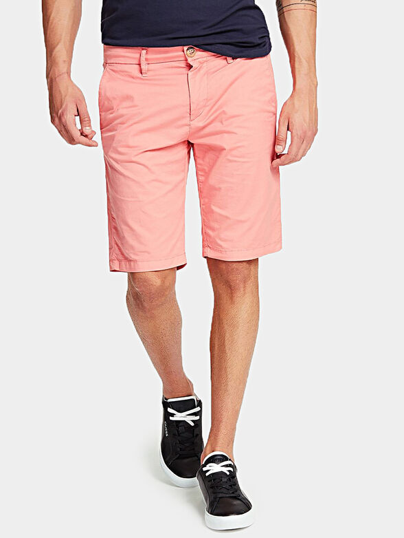 MYRON Cotton shorts in salmon color - 1