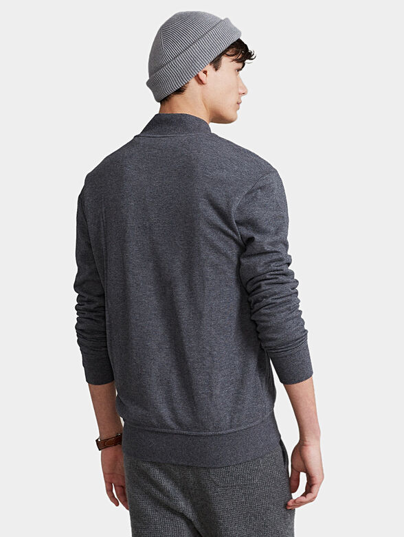 Grey sweatshirt with zip - 4