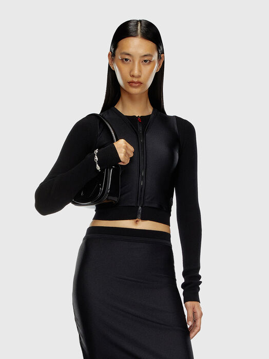 Cropped  cardigan in black