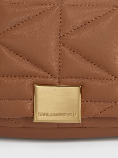 Crossbody bag with golden logo detail - 4