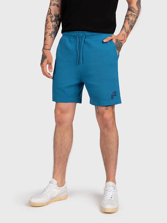 Сини къси панталони CANNOBIO с лого детайл - 1