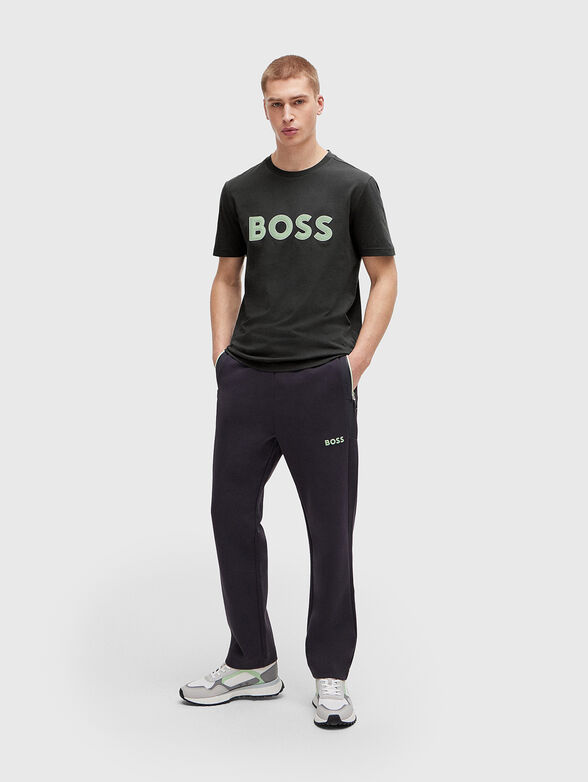 Cotton T-shirt with embossed logo - 2