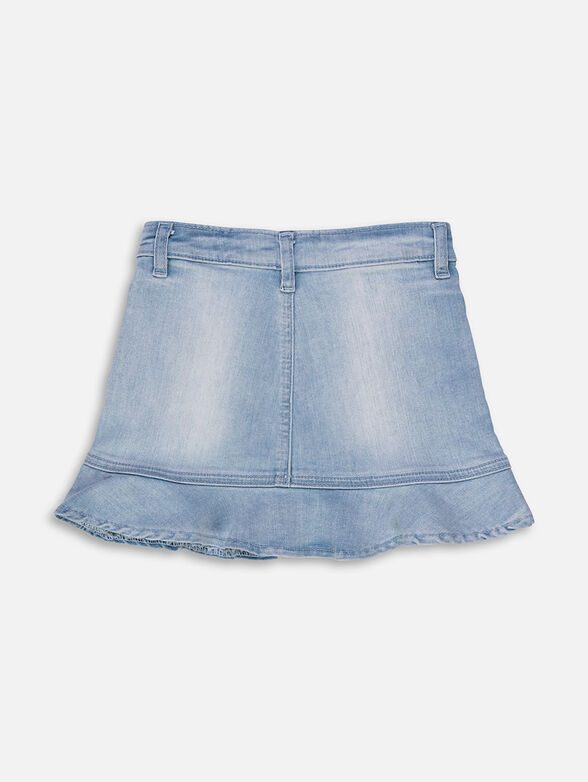 Denim skirt with embroidery - 2