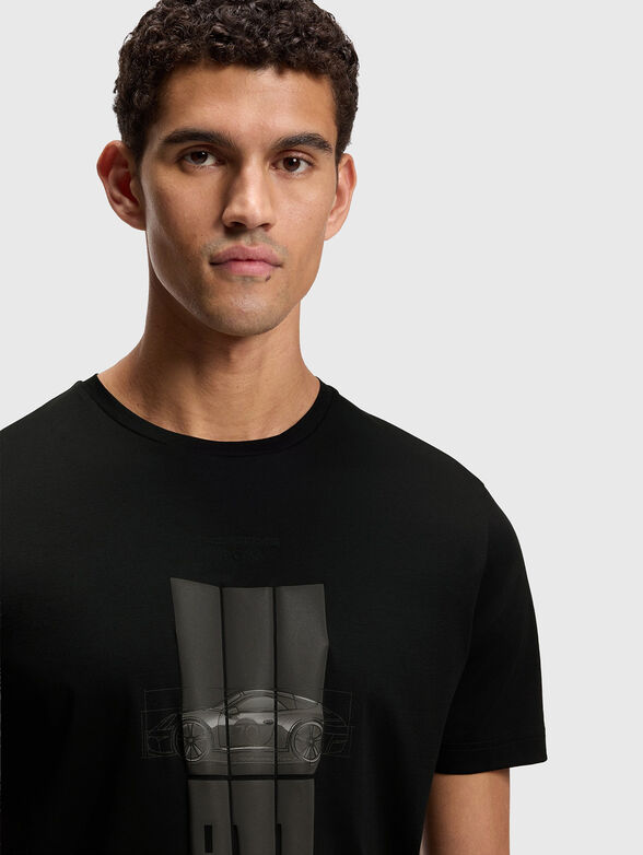 PORSCHE X BOSS cotton T-shirt with accent print   - 4