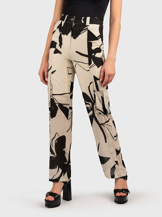 Silk cargo pants with print - 1