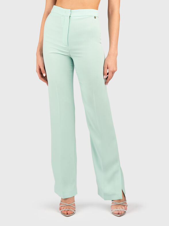 Trousers with high waist and wide legs - 1