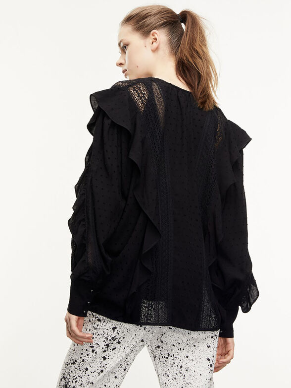 Flounced top with lace inserts - 2