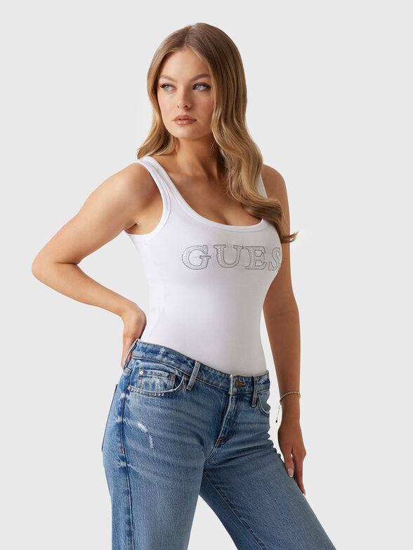 Ribbed top with rhinestones  - 1