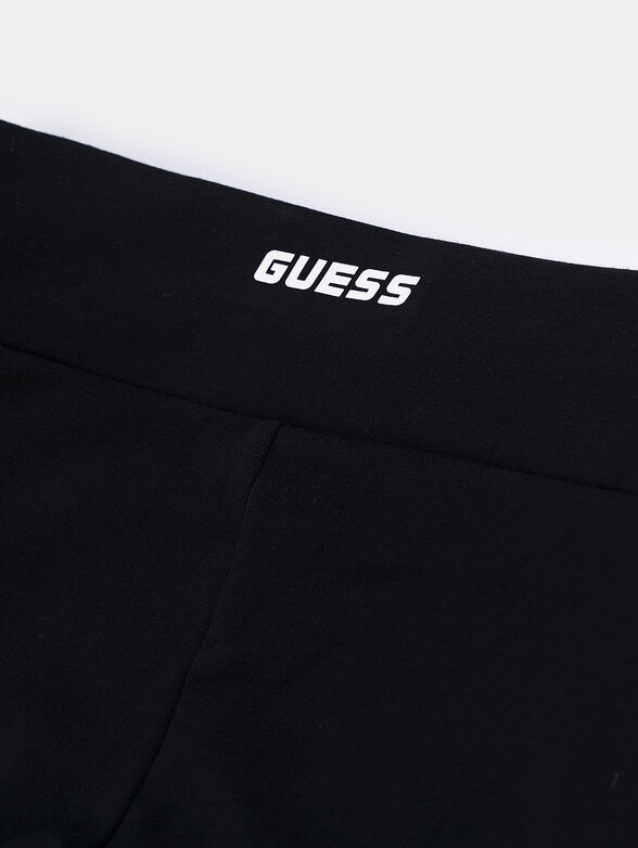 Black leggings with logo detail - 4