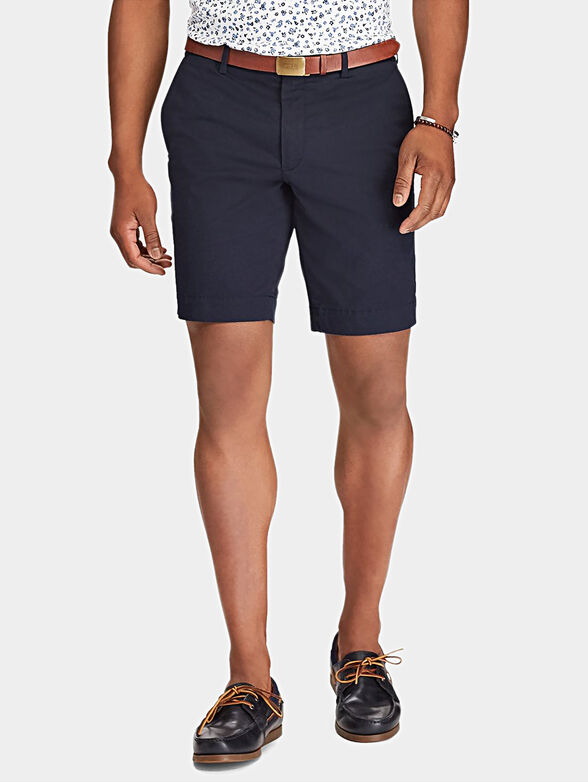 Elegant shorts in blue color - 0