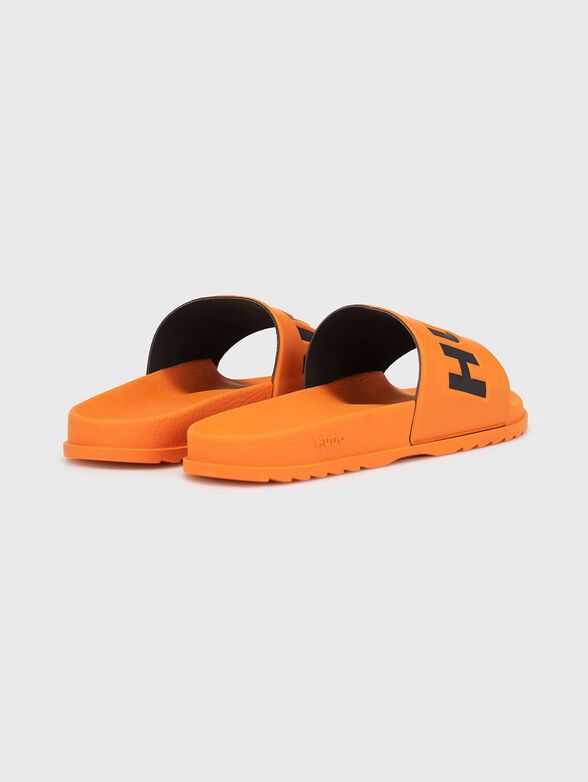 Fuchsia slippers with contrasting logo - 3