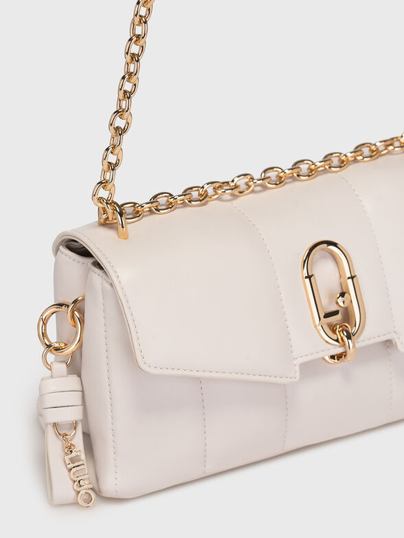 Black crossbody bag with metal logo detail - 6