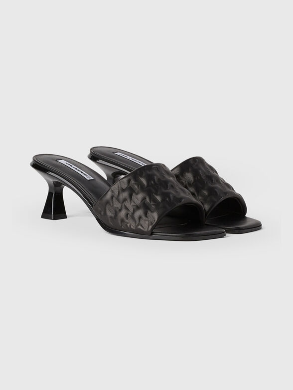 PANACHE leather heeled slippers - 1