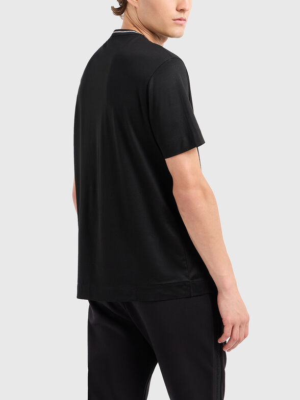 T-shirt with oval neckline and logo - 3