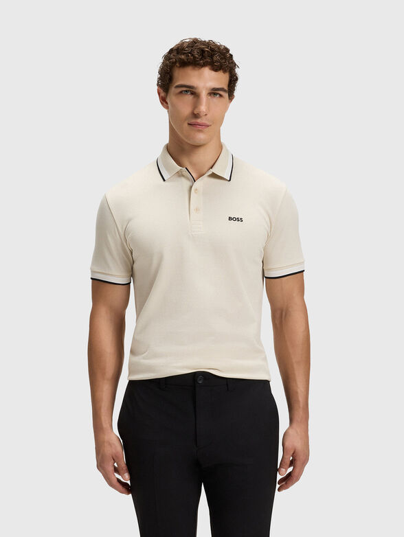 PADDY short sleeved polo shirt in ecru - 1