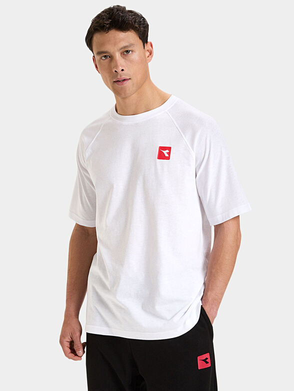 Black T-shirt with logo print - 1