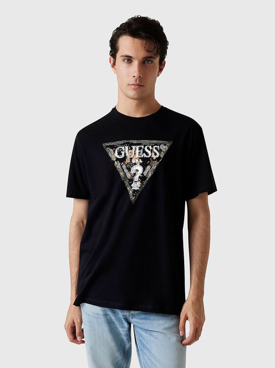 Cotton T-shirt with logo print - 1
